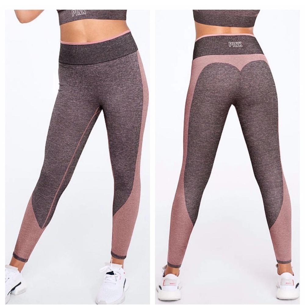 VS VICTORIAS SECRET PINK SEAMLESS LEGGINGS NWT medium